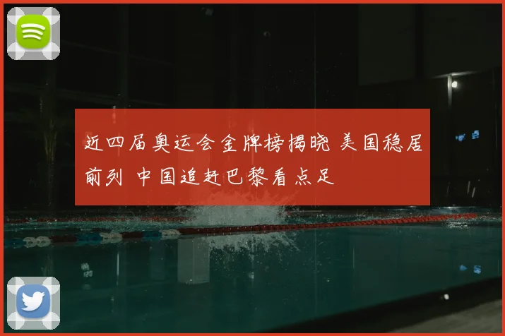 近四届奥运会金牌榜揭晓 美国稳居前列 中国追赶巴黎看点足